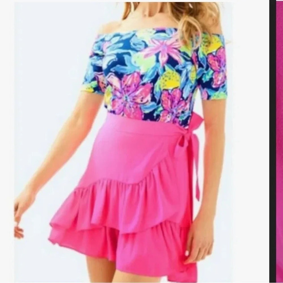 Lilly Pulitzer wrap skirt size 4 in excellent condition - Picture 4 of 7